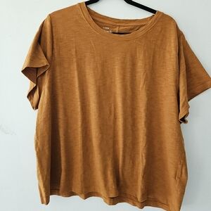 J. Crew Women's Short Sleeve Cinnamon Brown Tee